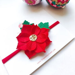 Poinsettia- Clip/Headband/Hairband