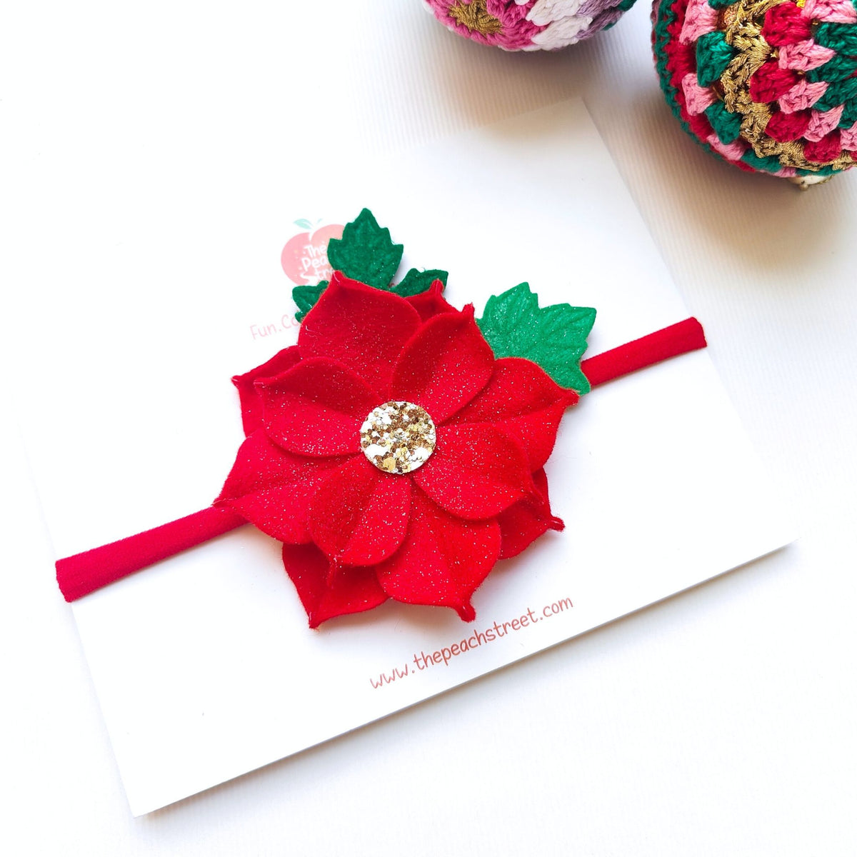 Poinsettia- Clip/Headband/Hairband