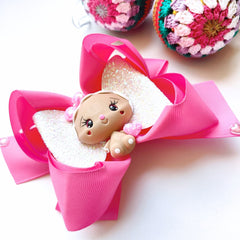 Sweet Gingerbread Girl Bow