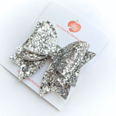 Festive Bow-Silver