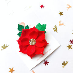 Poinsettia- Clip/Headband/Hairband