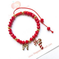 Candy Cane Charm Bracelet