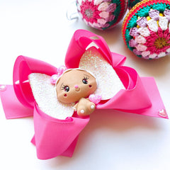 Sweet Gingerbread Girl Bow