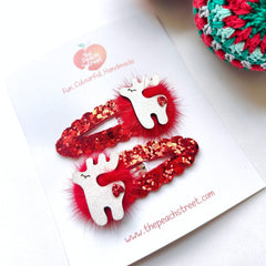 Sparkling Reindeer Snap Clip Set