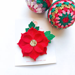 Poinsettia- Clip/Headband/Hairband