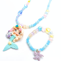 Aqua Dreams Mermaid Necklace & Bracelet Set