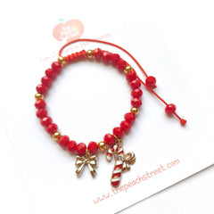 Candy Cane Charm Bracelet