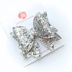 Festive Bow-Silver