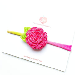 Blooming Rose Crochet Headband