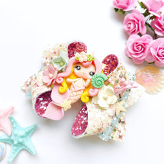 Coral Bloom Mermaid Bow