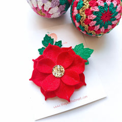 Poinsettia- Clip/Headband/Hairband