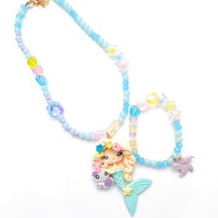 Aqua Dreams Mermaid Necklace & Bracelet Set