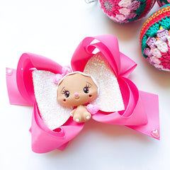 Sweet Gingerbread Girl Bow