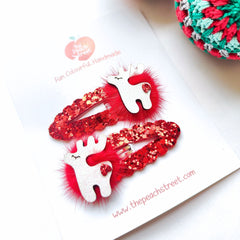 Sparkling Reindeer Snap Clip Set