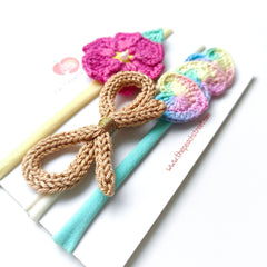 Hearts Blossoms & Bows Headband Set