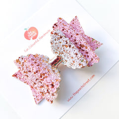 Rose Gold Sprinkle Glitter Bow