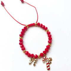 Candy Cane Charm Bracelet