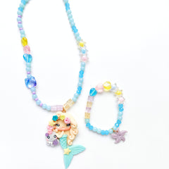 Aqua Dreams Mermaid Necklace & Bracelet Set