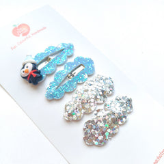 Frosty Sparkle Snap Clip Set