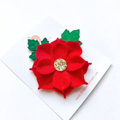 Poinsettia- Clip/Headband/Hairband