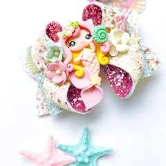 Coral Bloom Mermaid Bow