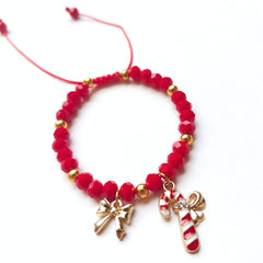 Candy Cane Charm Bracelet