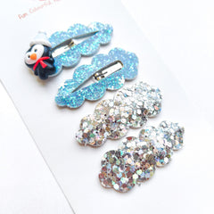 Frosty Sparkle Snap Clip Set