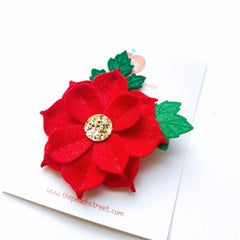 Poinsettia- Clip/Headband/Hairband