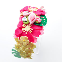 Tropical Flamingo Paradise Hairband