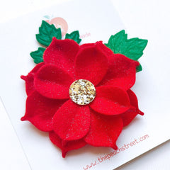 Poinsettia- Clip/Headband/Hairband