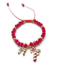 Candy Cane Charm Bracelet