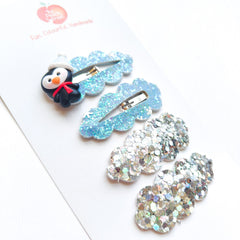 Frosty Sparkle Snap Clip Set