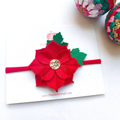 Poinsettia- Clip/Headband/Hairband