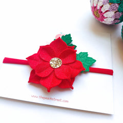 Poinsettia- Clip/Headband/Hairband