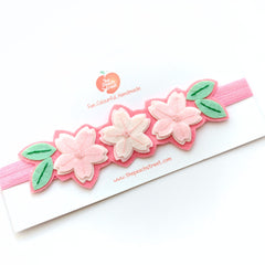 Cherry Blossom Headband -Pink