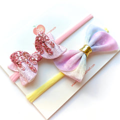 Sweetheart Dreams Bow Headband Set 🍬💖✨