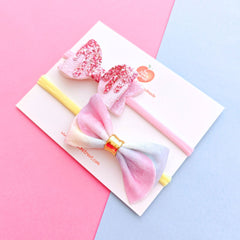 Sweetheart Dreams Bow Headband Set 🍬💖✨