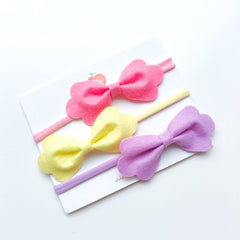 Candy Cloud Bow Headband Set