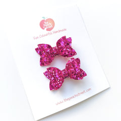 Glittery Pink Micro Bows