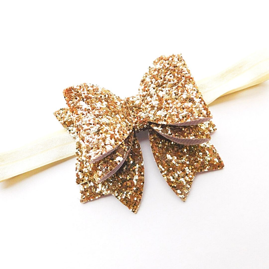 Gold Festive Bow Headband